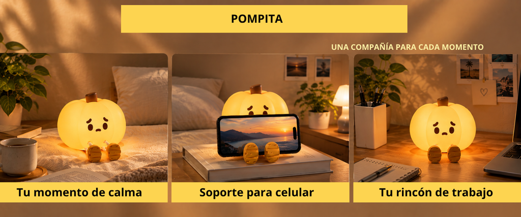 Pompita: una lucecita cálida para cerrar el día bonito.